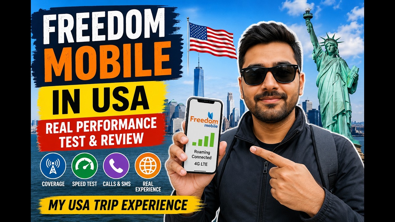 Обзор роуминга Freedom Mobile в США | Реальный тест связи во время поездки 🇺🇸📱