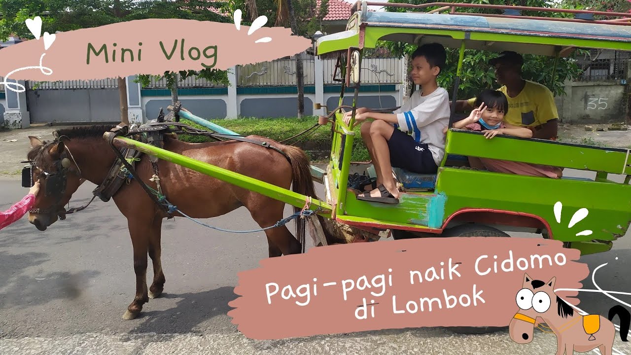 Pagi-pagi naik Cidomo di Lombok