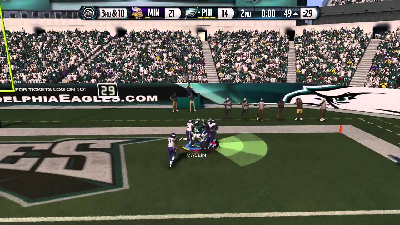 Madden 15 Vikings vs. Eagles Hail Mary Top Play (Head to Head Online)