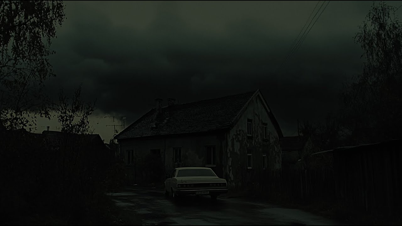 Relax With Sound Of Thunder Rumbling Outside The Small Car, Soothing Rain Sounds To Relieve Stress