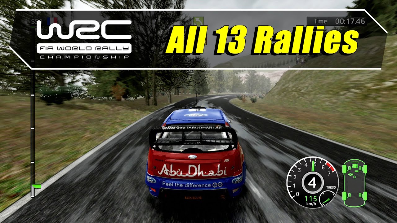 WRC FIA World Rally Championship (PS3) - Driving All 13 Rallies/Locations - Wheelcam (4K@60)