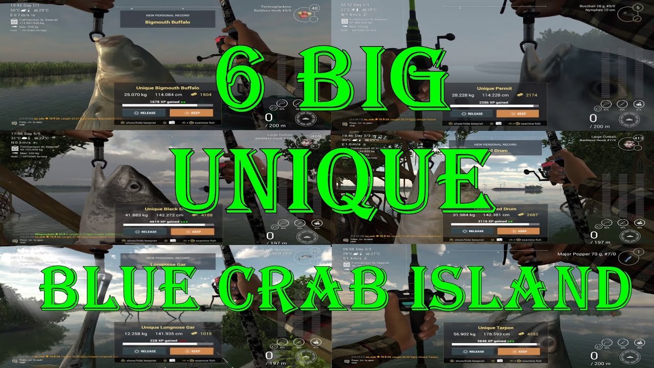 Fishing Planet - Blue Crab İsland 6 Big Uniques