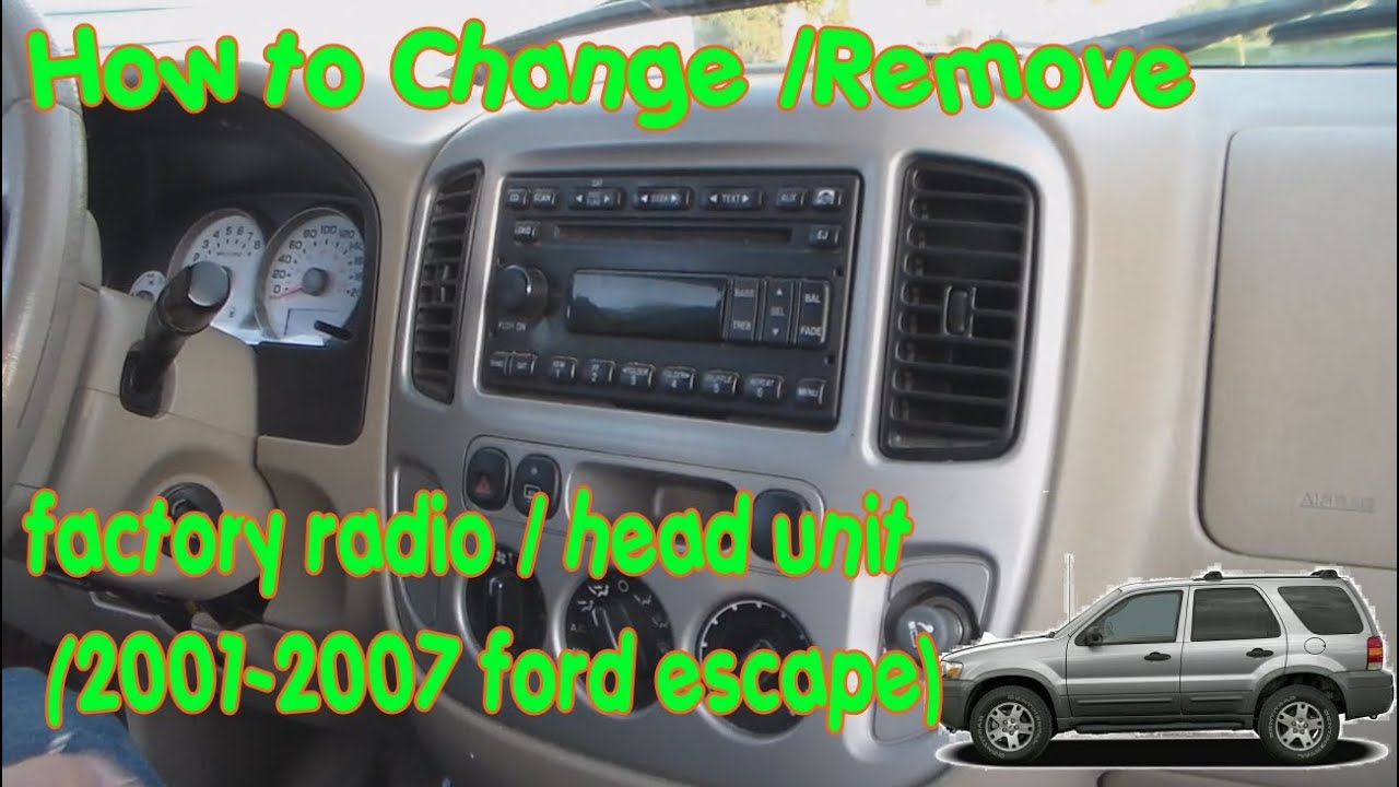 Как: заменить/удалить заводскую магнитолу (Ford Escape 2001-2007) #Fordescape #Howto