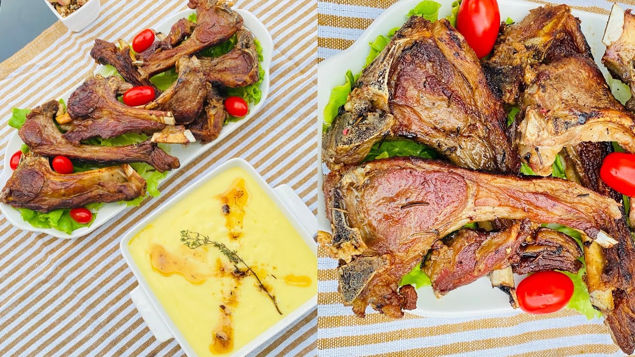أروع طريقة لتحضير كوتلات في المقلاة محمرين بنة و طراوة 😍/côtelettes d’agneau 🥩purée 🥔