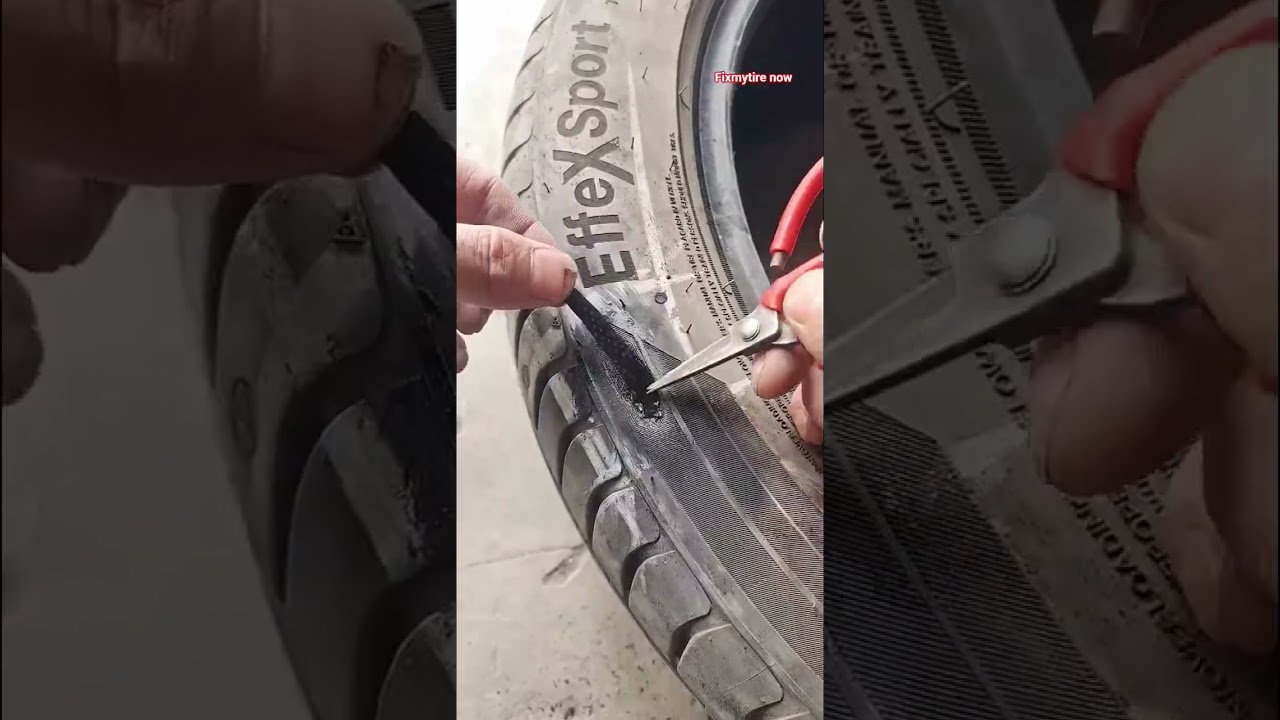 Tire Sidewall Patch Repair. #youtubeshorts