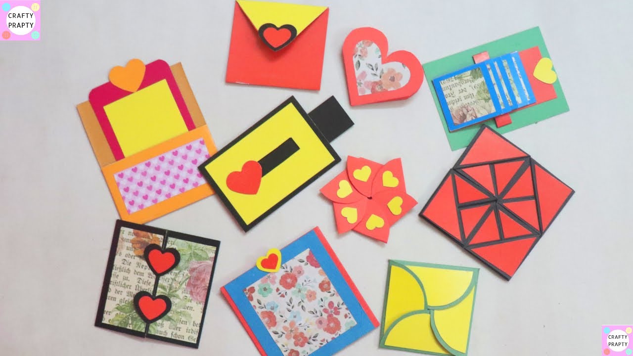 How to make Scrapbook Pages/ 10 different Cards Ideas/ DIY Scrapbook Tutorial