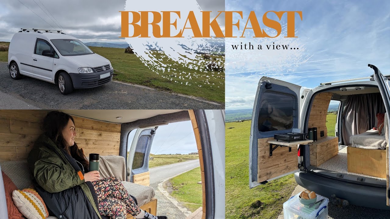 Breakfast with a view on Bodmin Moor | Caddy camper conversion