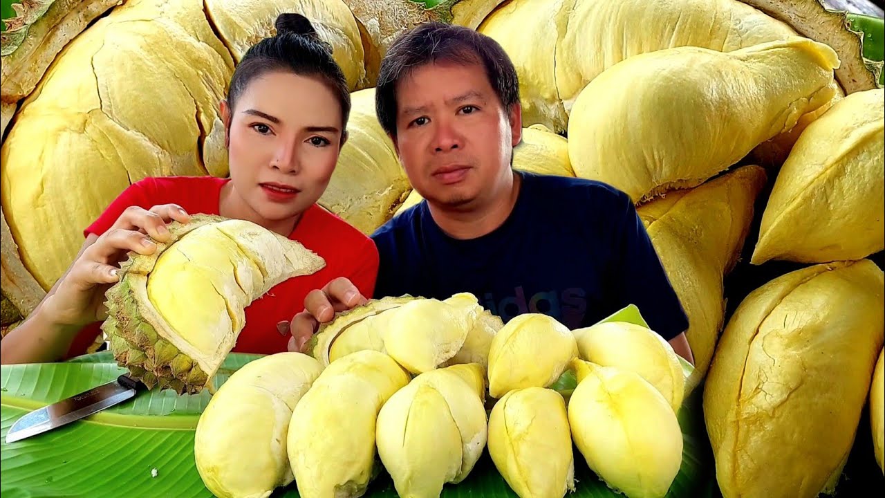 กินทุเรียนหมอนทอง7.5โล พูใหญ่ๆหวานมันครั้งเเรกของปี|ส้มซ่าพาเเซ่บ