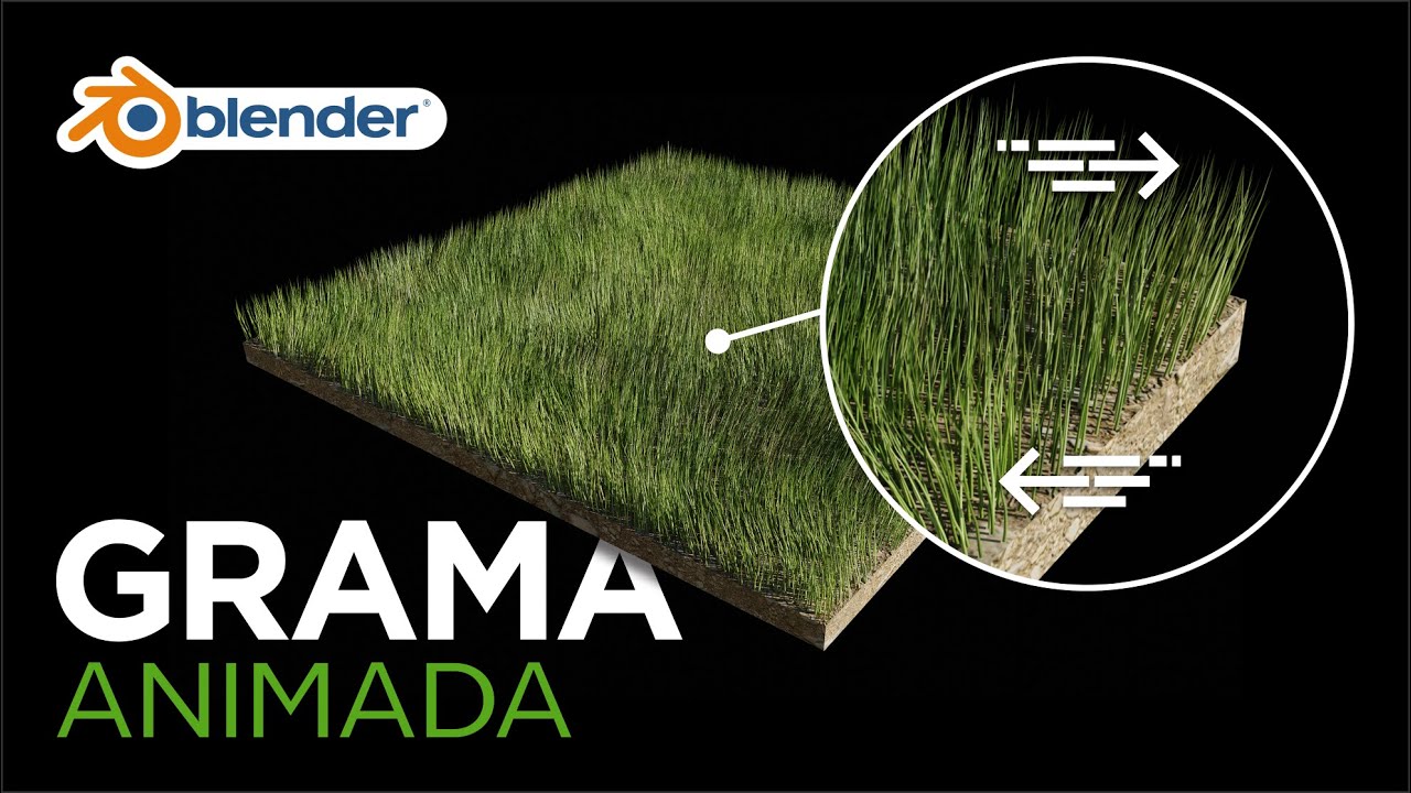 Como fazer GRAMA animada (COM PARTÍCULAS) no Blender 3D