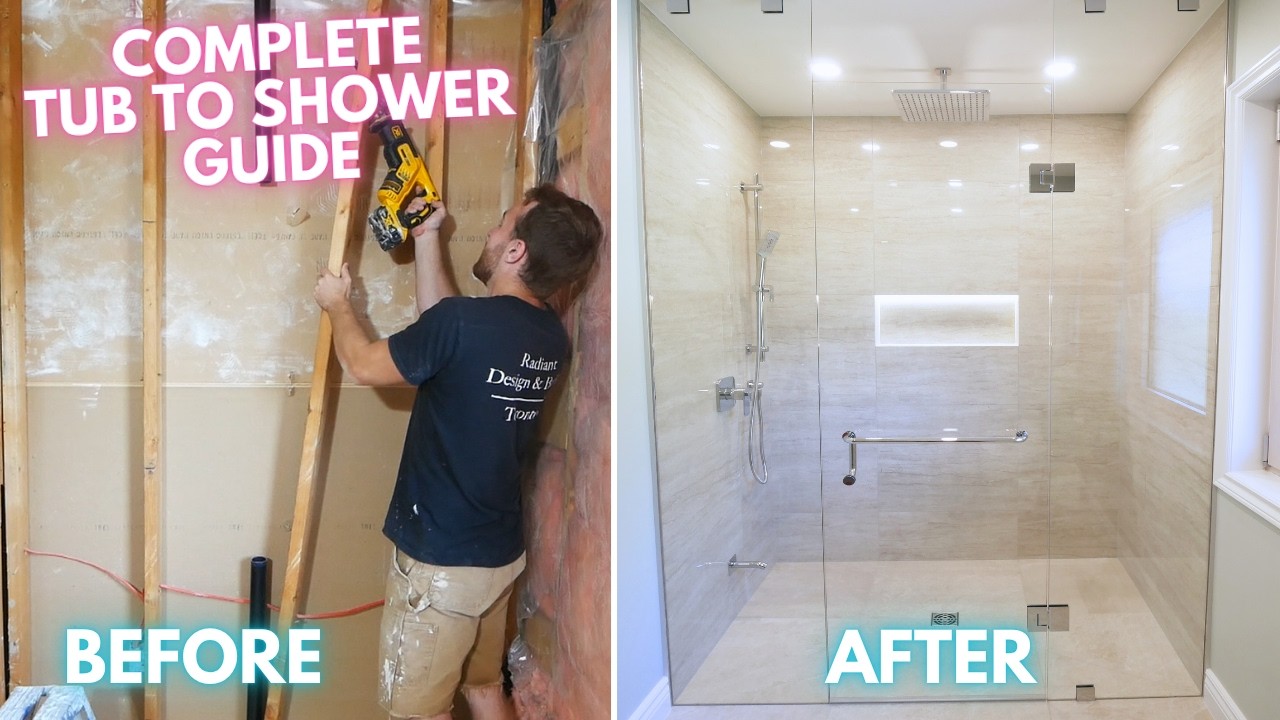 Tub to Shower Bathroom Renovation