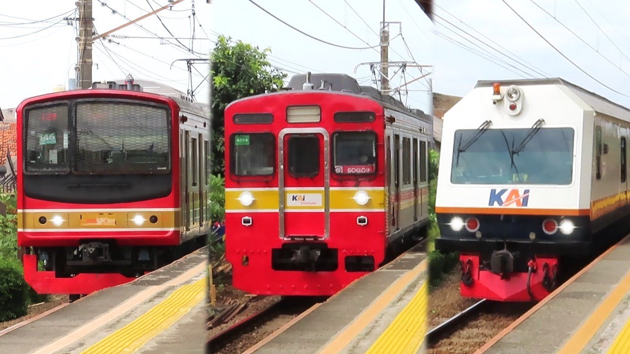 MOMEN KERETA LANGKA DI JALUR BOGOR !! Nonton Kereta Api KRL JR 205, TM 6000, Tokyu 8500 di DEPOK