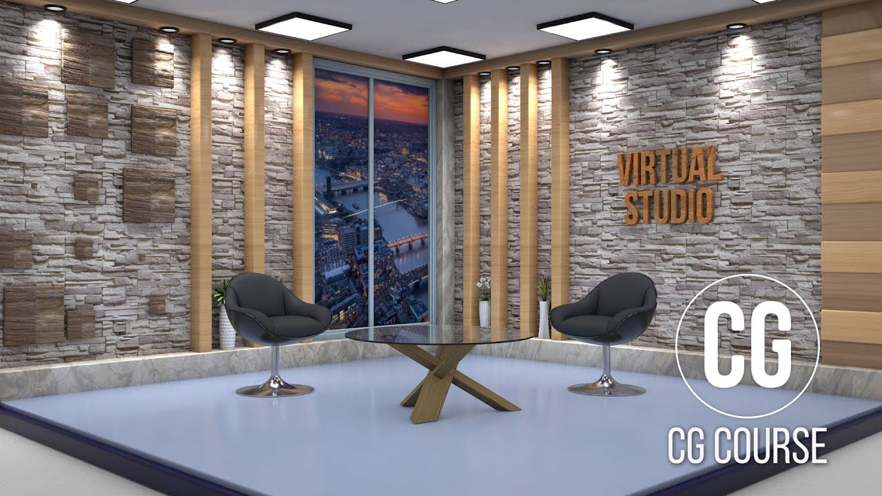 How to make a virtual studio in cinema 4d (part-1)-TV Studio Set Design Concept