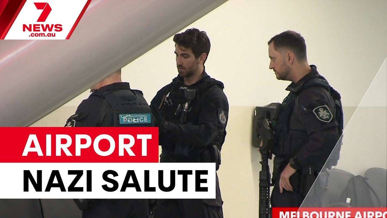 Melbourne airport worker charged over Nazi salute | 7NEWS