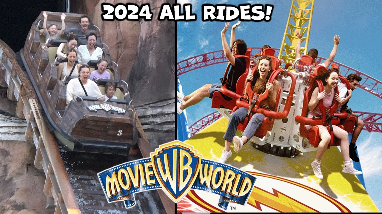 Movie World Gold Coast ALL Rides! | Thrill Rides, Family Rides & MORE! 🎢