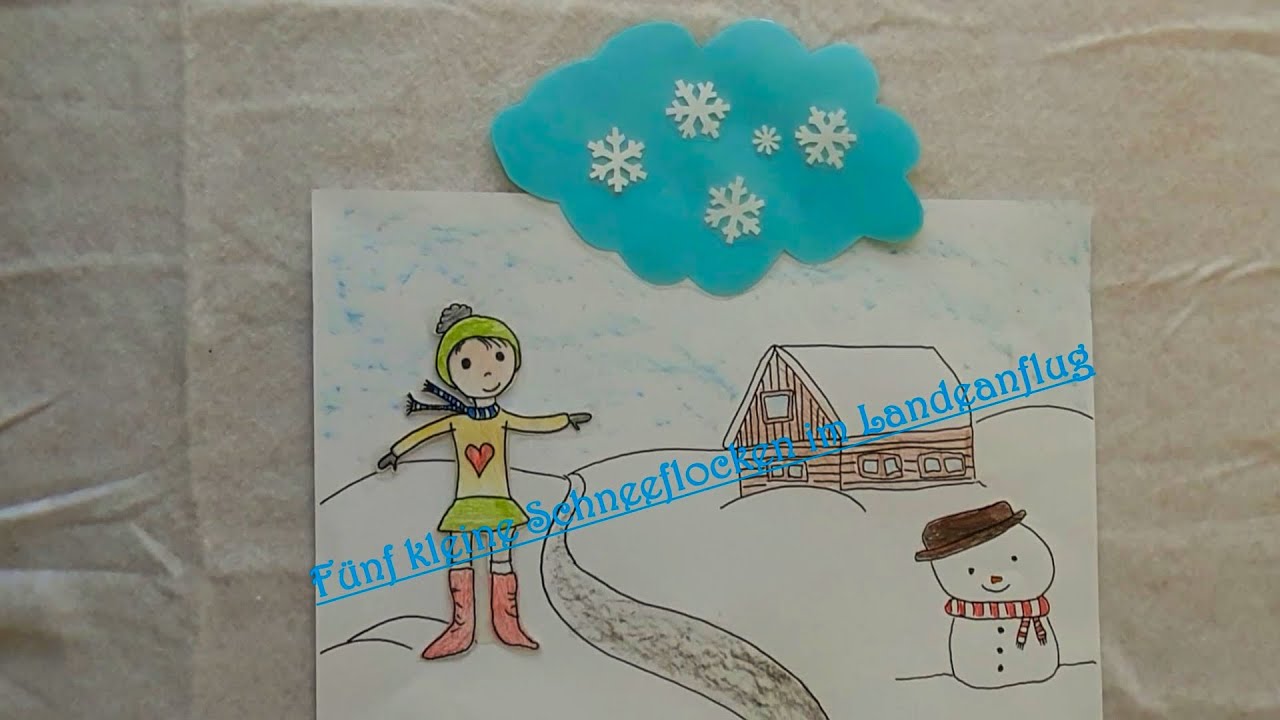 Fünf kleine Schneeflocken