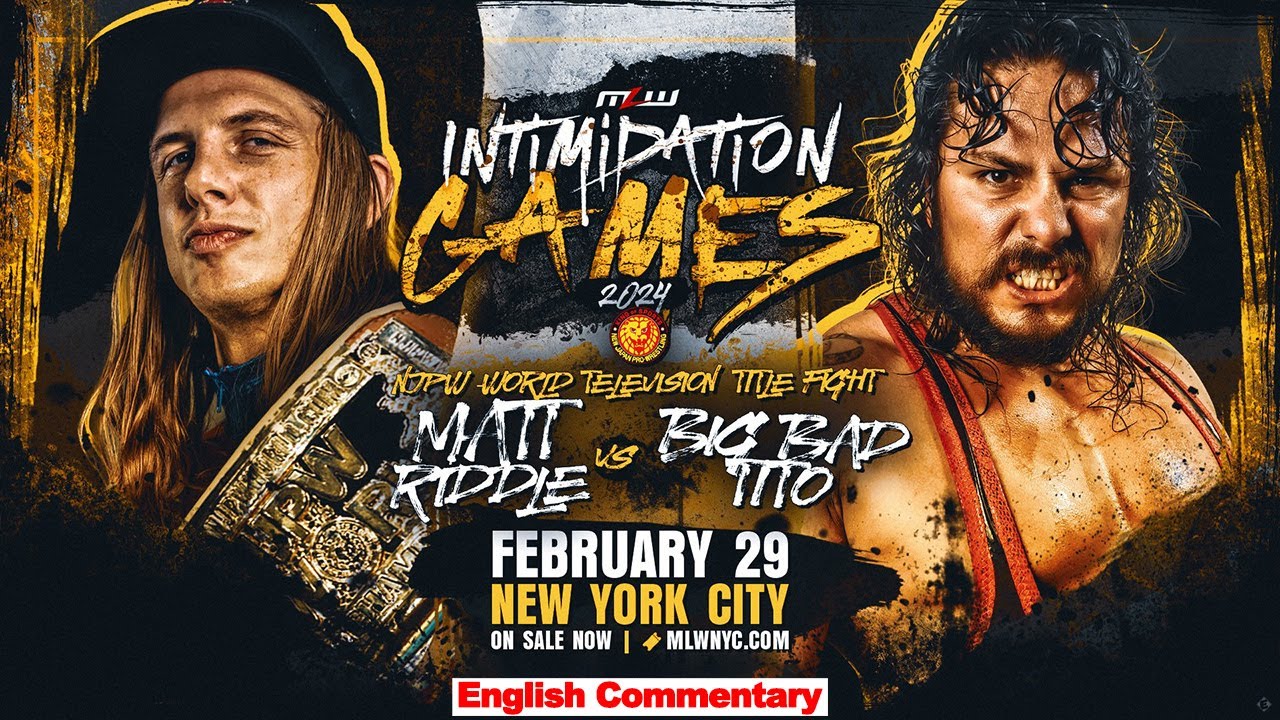FULL MATCH! Matt Riddle vs Bad Dude Tito｜NJPW WORLD TV CHAMPIONSHIP MATCH｜#MLW 2/29/24