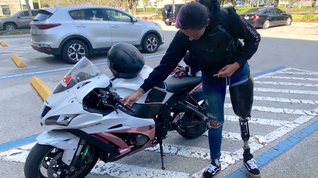 Amaya, AK Amputee, Adapted Motorcycle
