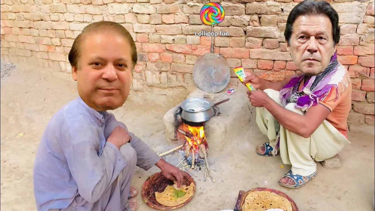 my village lifestyle imran khan aur nawaz sharif eating food funny video