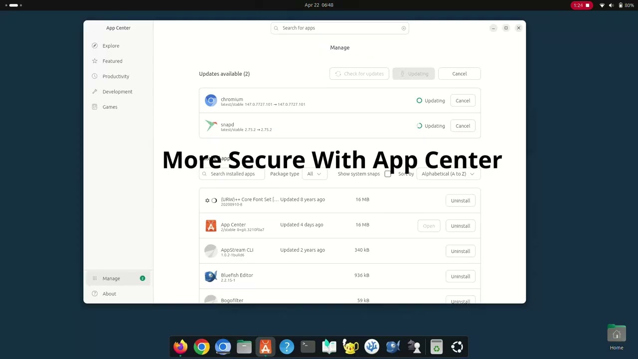 Reguler Updates App Center Ubuntu 24  #ubuntu #linux