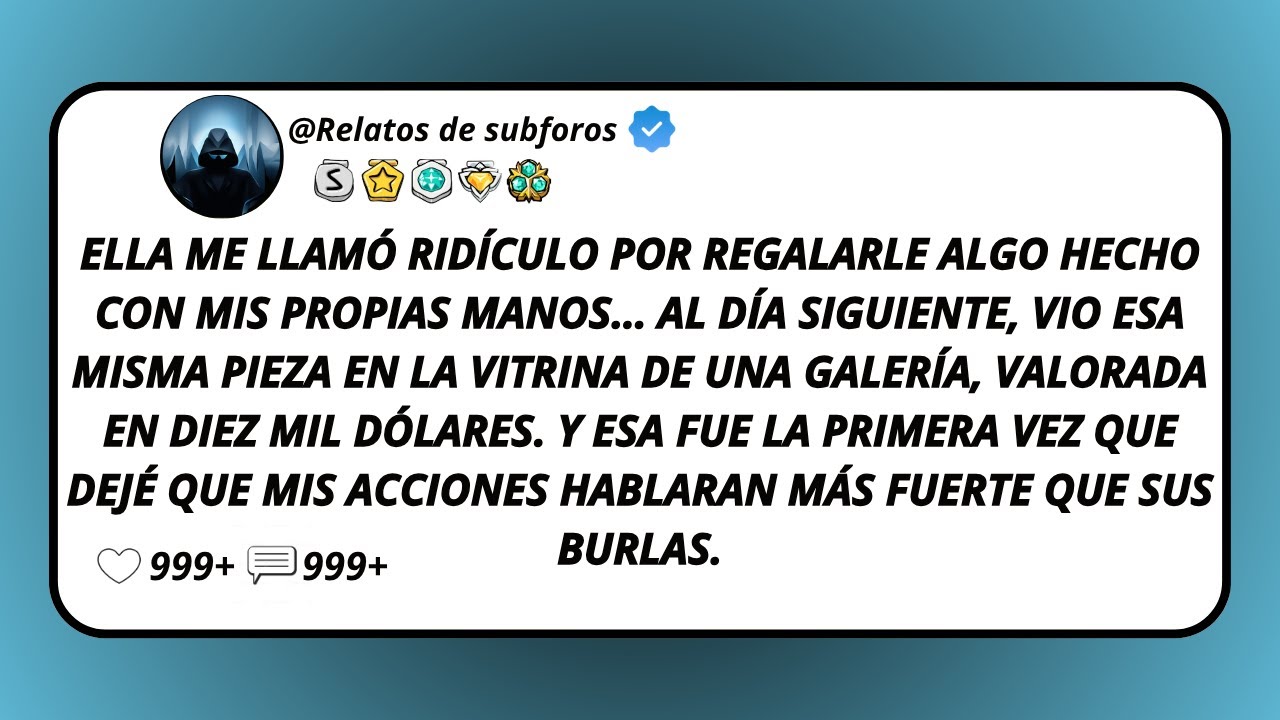 Ella Me Llamó Ridículo Por Regalarle Algo Hecho Con Mis Propias Manos… Al Día Siguiente, Vio Esa...
