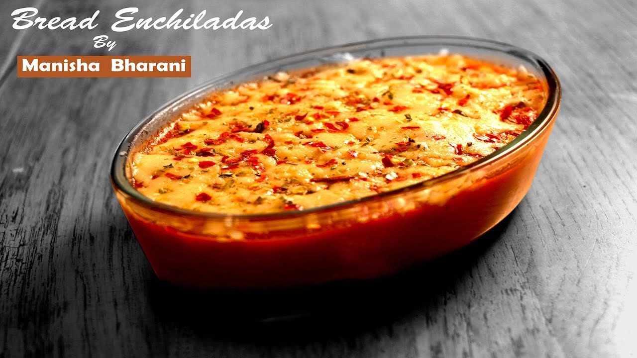 Easy Bread Enchiladas  - Quick Party Starter Idea - Vegetarian Mexican Recipe
