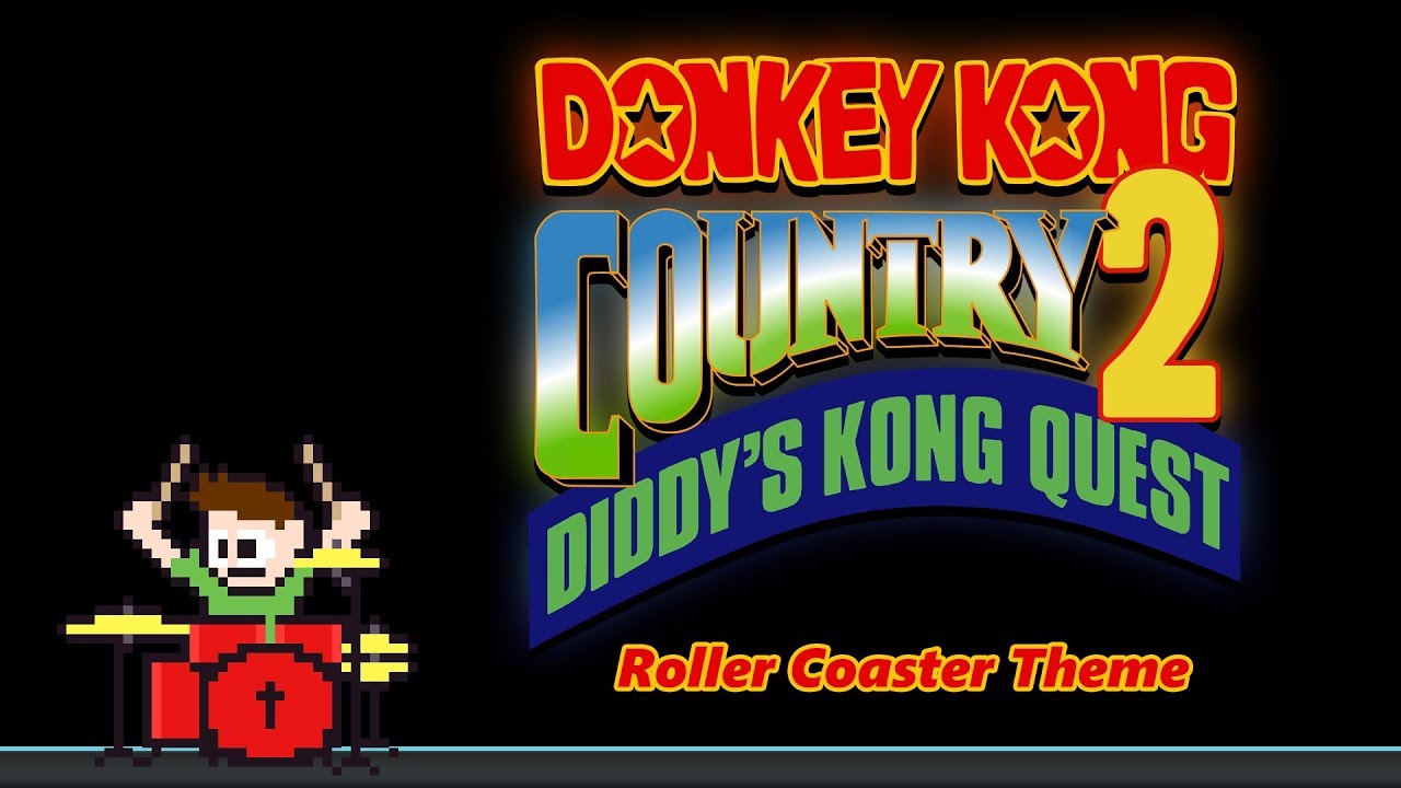Donkey Kong Country 2 - Roller Coaster Theme (Drum Cover) -- The8BitDrummer