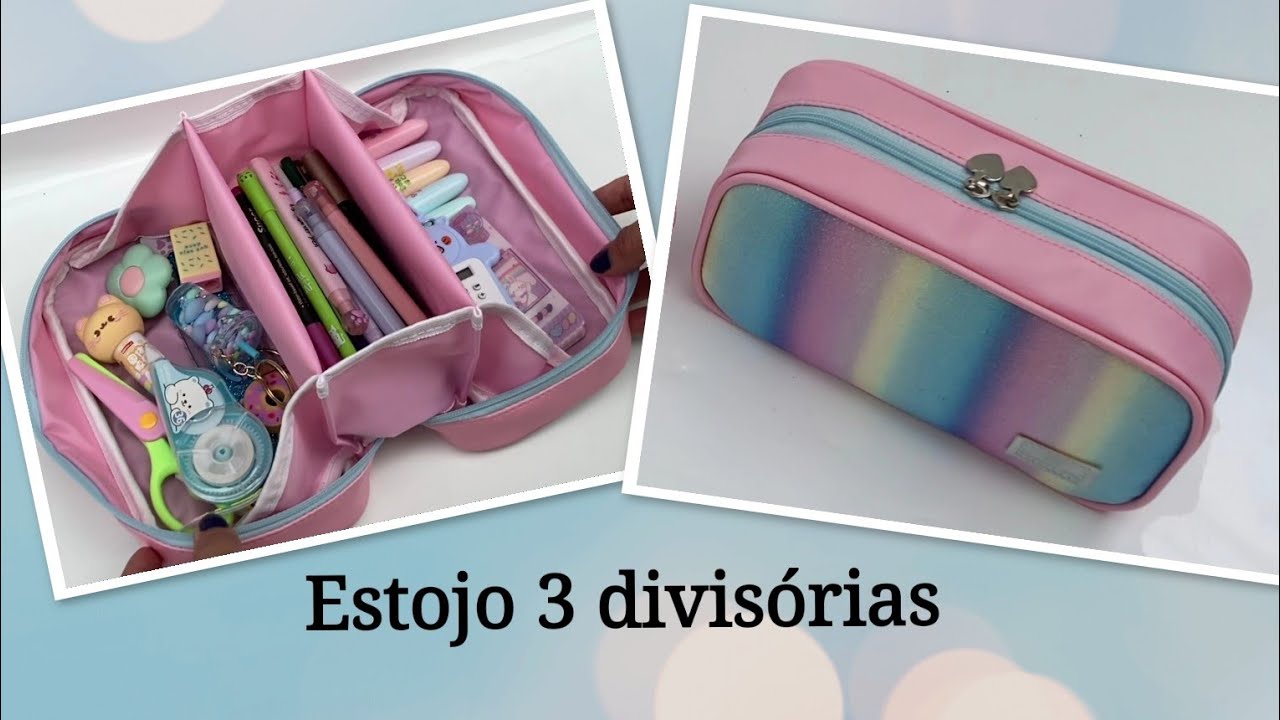 Como fazer estojo 3 divisórias ‎@SandrinhaAtelie 