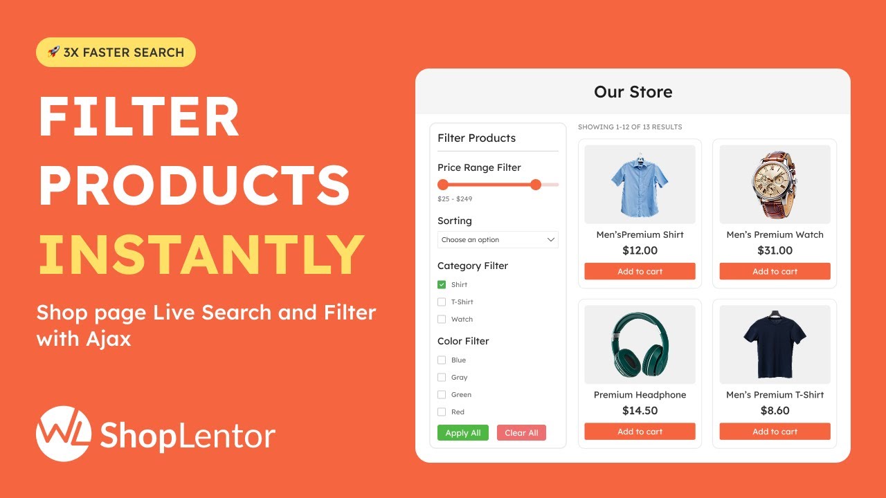 How to Add WooCommerce Product Filters (Quick Product Search) | AJAX Product Filters | ShopLentor