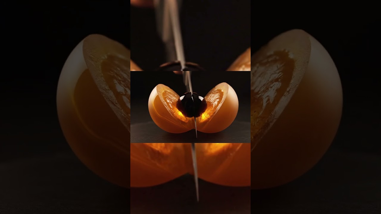 I CUT A GLASS SAMOTE FOR 30 DAYS & THIS WAS INSIDE!  #asmrshorts #minisatisfying #fruitcutting