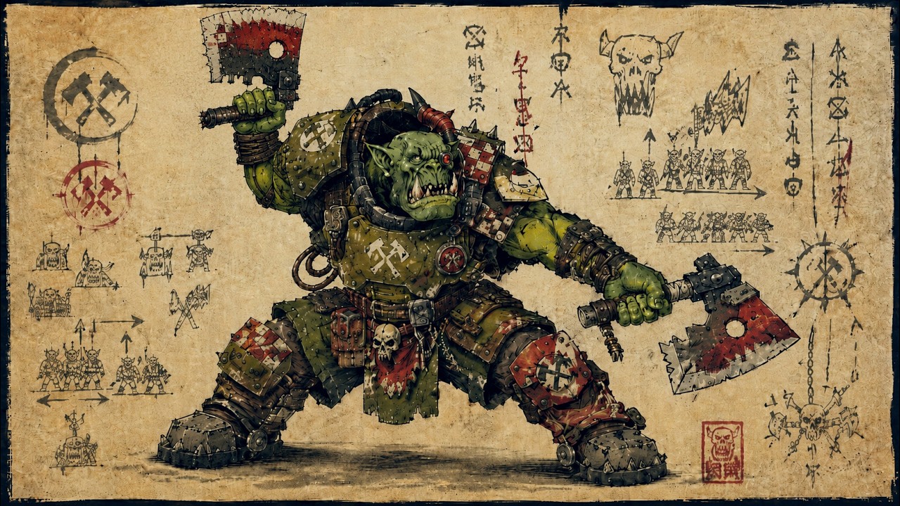 Blood Axes Orks - Da Way of the Warrior | Japanese War Drum Rock | Warhammer 40K Inspired Music