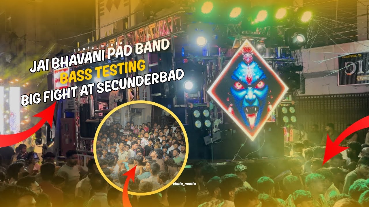 🔊JAI BHAVANI PAD BAND💃|| ⚔️BIG FIGHT AT SECUNDERBAD📍|| PADMA RAO PALARAM BANDI PROCESSION #bonalu