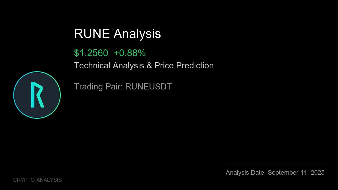 RUNE (RUNEUSDT) Technical Analysis - Price Prediction & Buy or Sell September 11, 2025