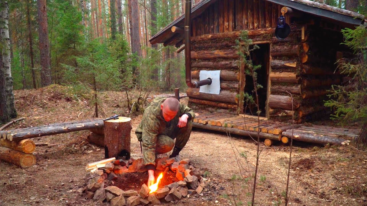 I HID FROM A WINDSTORM IN LOG CABIN. WILDERNESS SURVIVAL