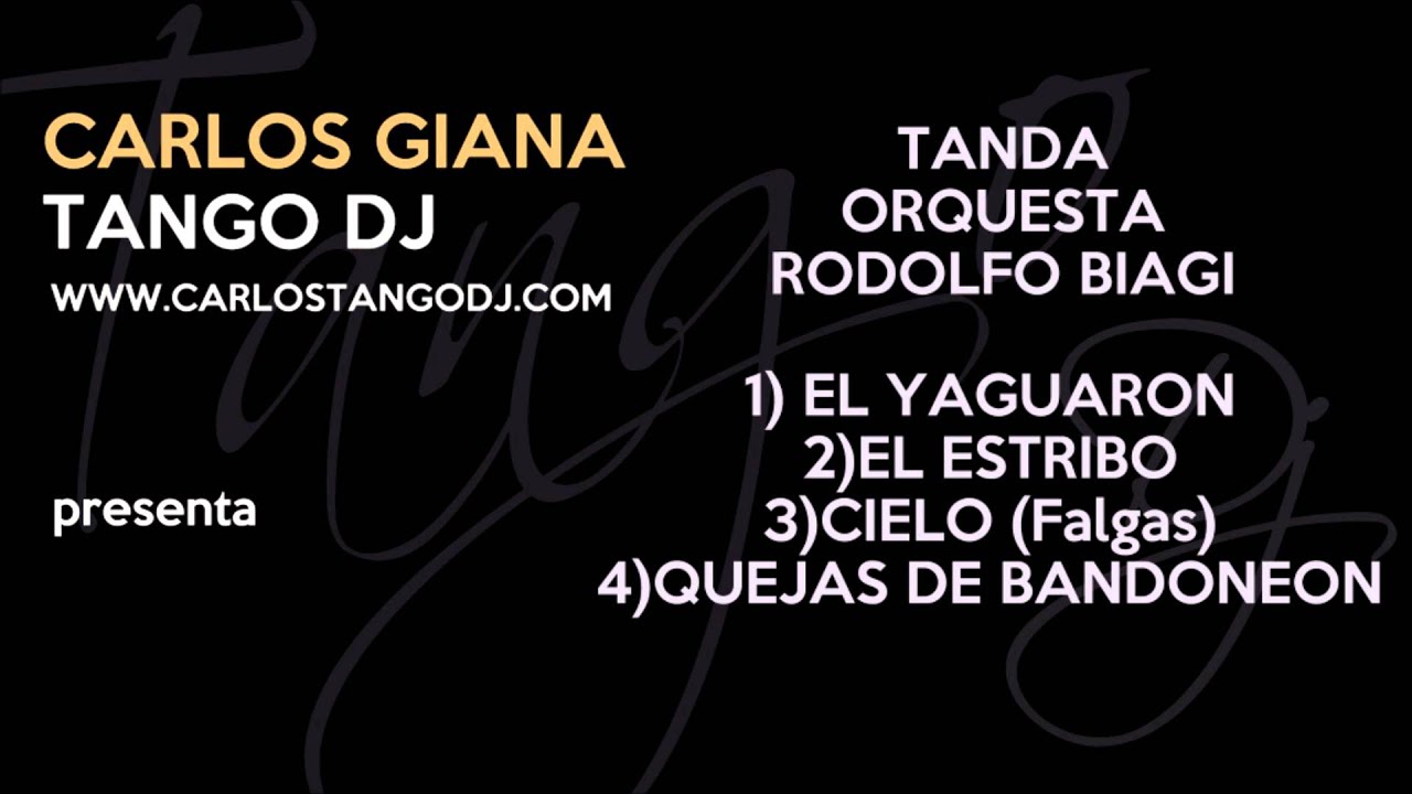 Tanda RODOLFO BIAGI - Instrumentales - EL YAGUARON
