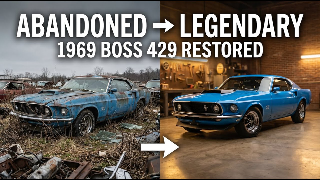“ASMR Full Restoration: Grabber Blue Ford Mustang Boss 429 1969 – From Abandoned to Factory-New”