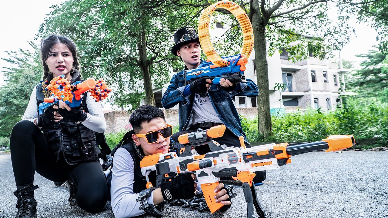 LTT Nerf War: смелый поступок капитана SEAL X Nerf Guns: борьба с преступностью. Доктор Ли спас з...
