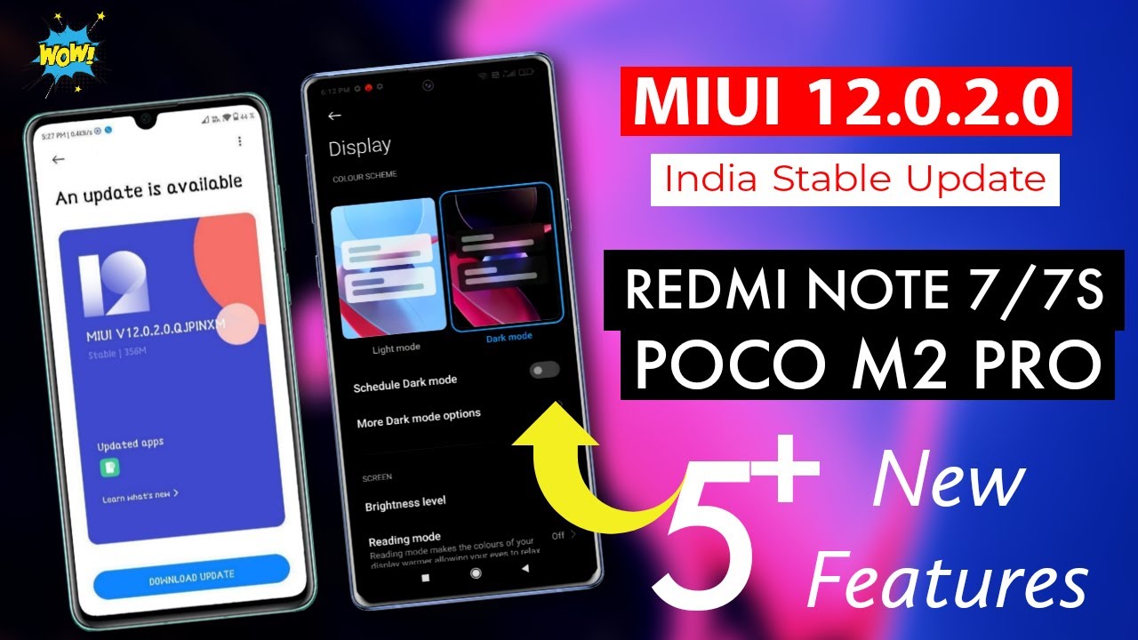 MIUI 12.0.2 GLOBAL STABLE INDIAN UPDATE ON REDMI NOTE 7/7S AND POCO M2 PRO