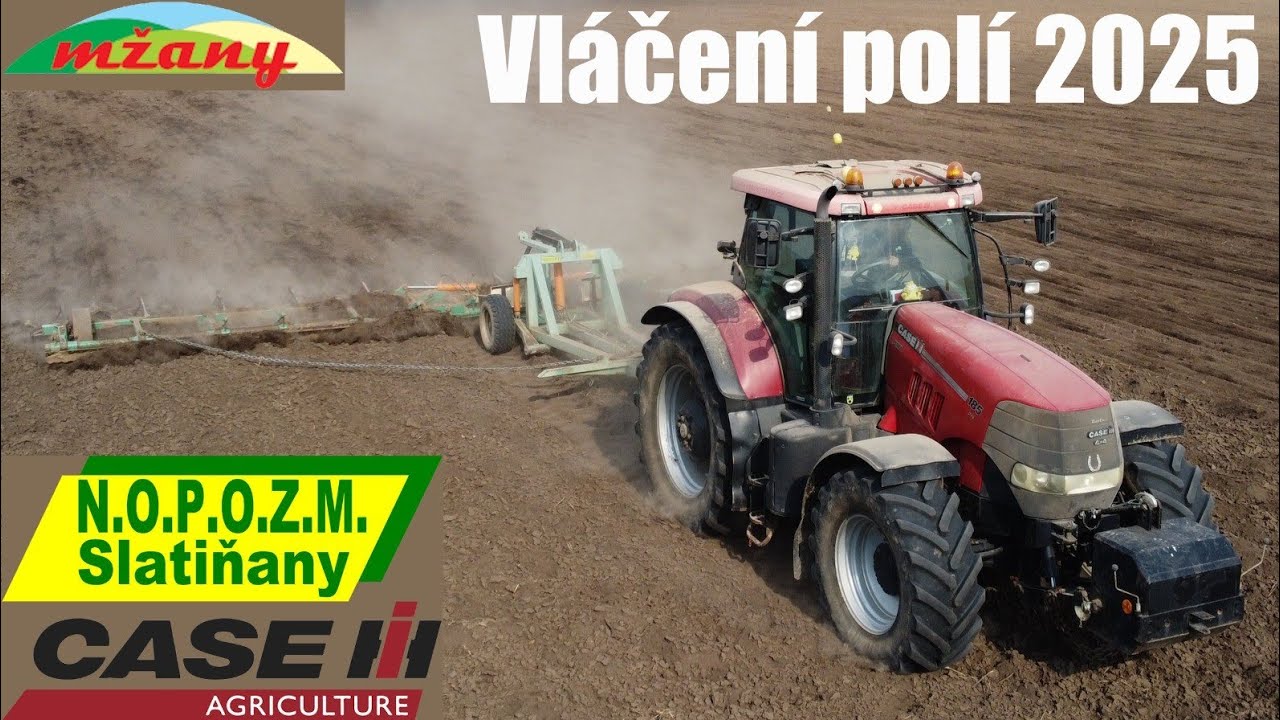 Vláčení polí 2025   Case Puma 185 CVX + Smykobrány