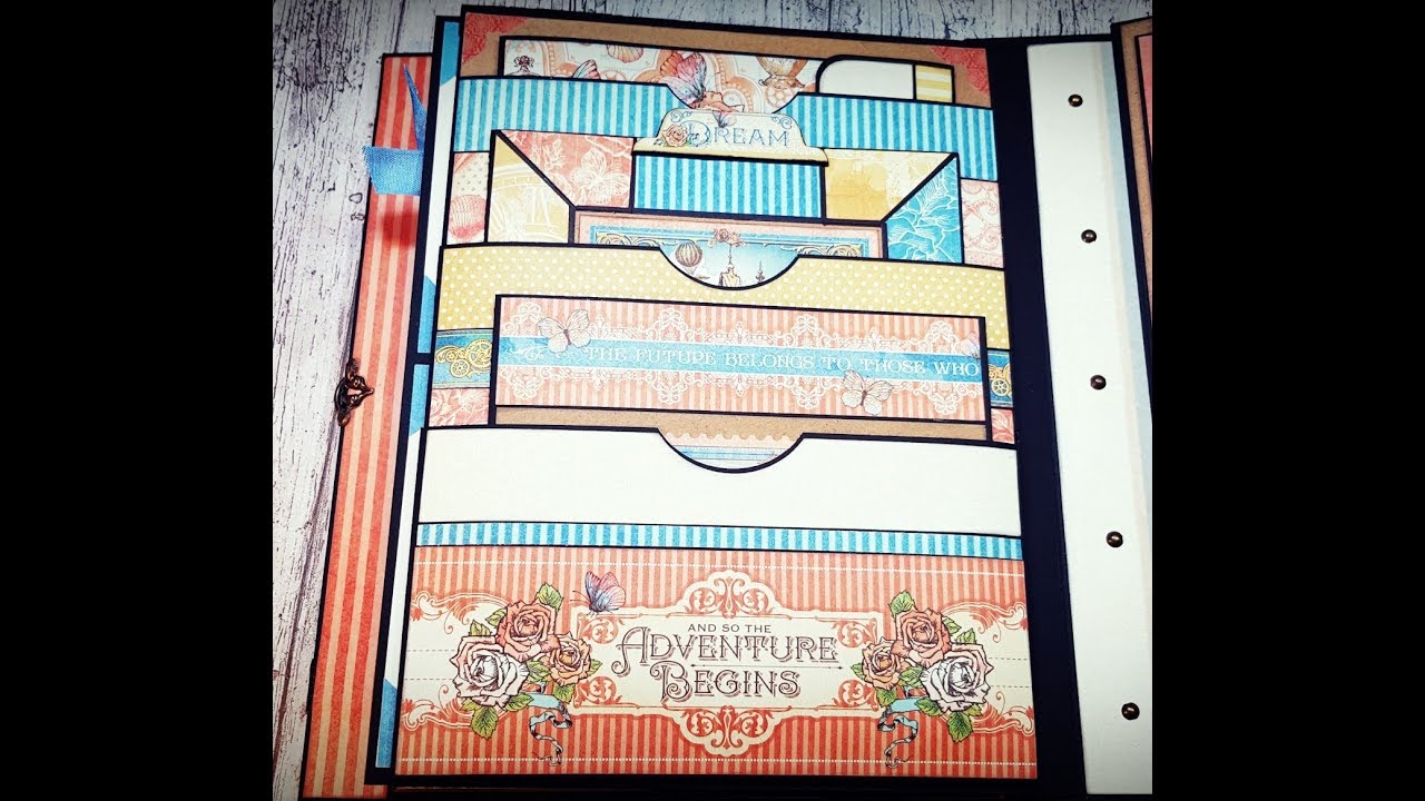 Tutorial  3/9 IMAGINE  Graphic 45  Mini Album 8x10 ( DT CCC )