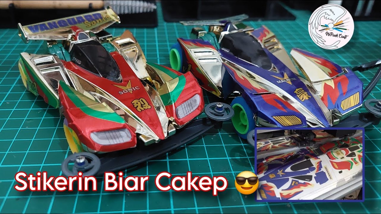 membuat stiker mini 4wd Magnum Saber, Sonic Saber, Victory Magnum, Vanguard Sonic