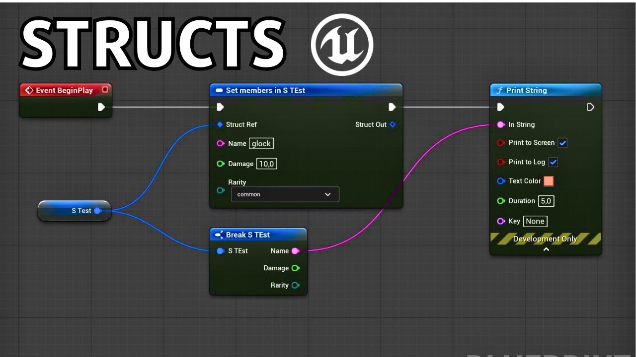 Как работать со структурами в Unreal Engine