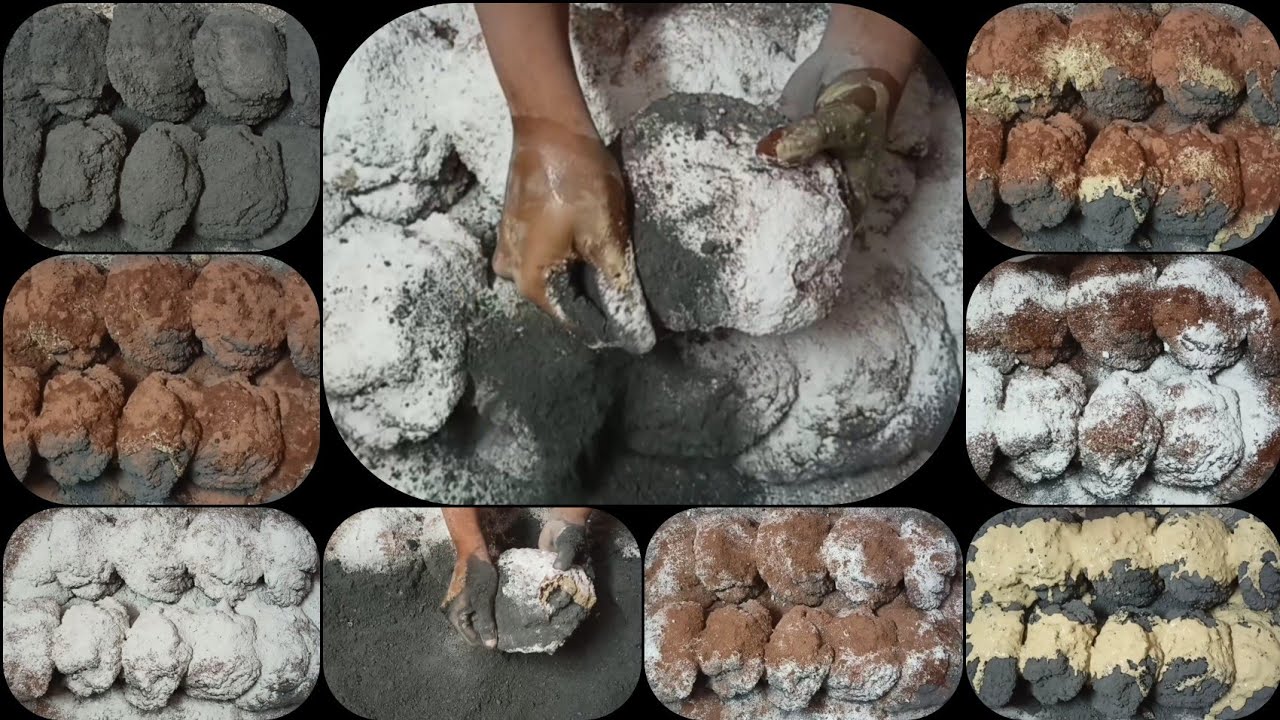 4K Celebration🎊🥳Video 3/6 || Floor Crumbling of Crispy🖤Charcoal with Yummy🤤 Toppings ASMR #825