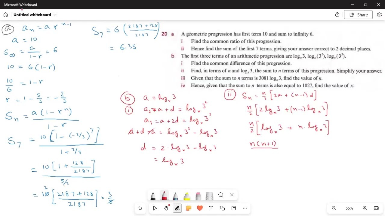 0606/12/f/m/21 Q20 Chapter 11 Add Math Sue Pemberton 3rd edition | Past Paper Questions | IGCSE