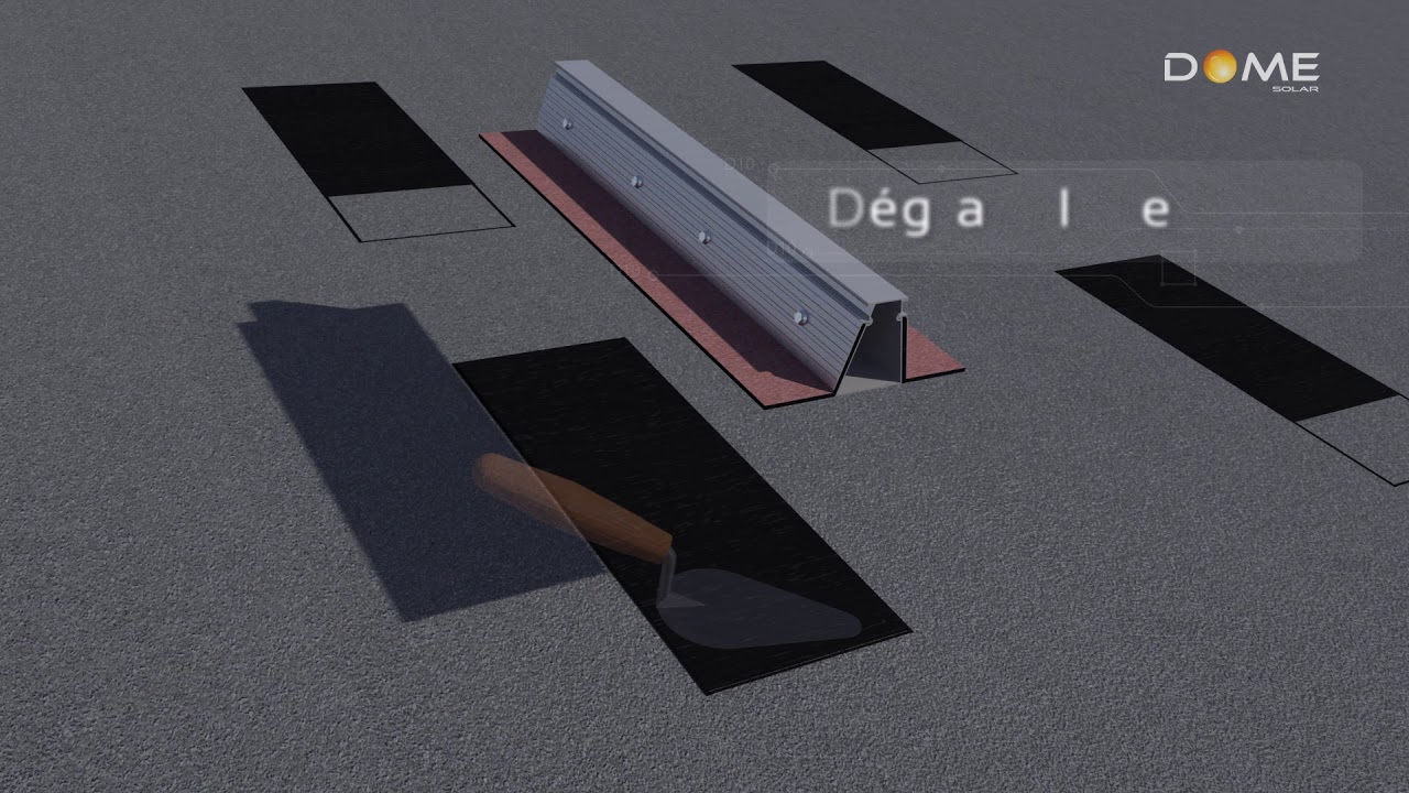 Pose de photovoltaïque sur support d'étanchéité