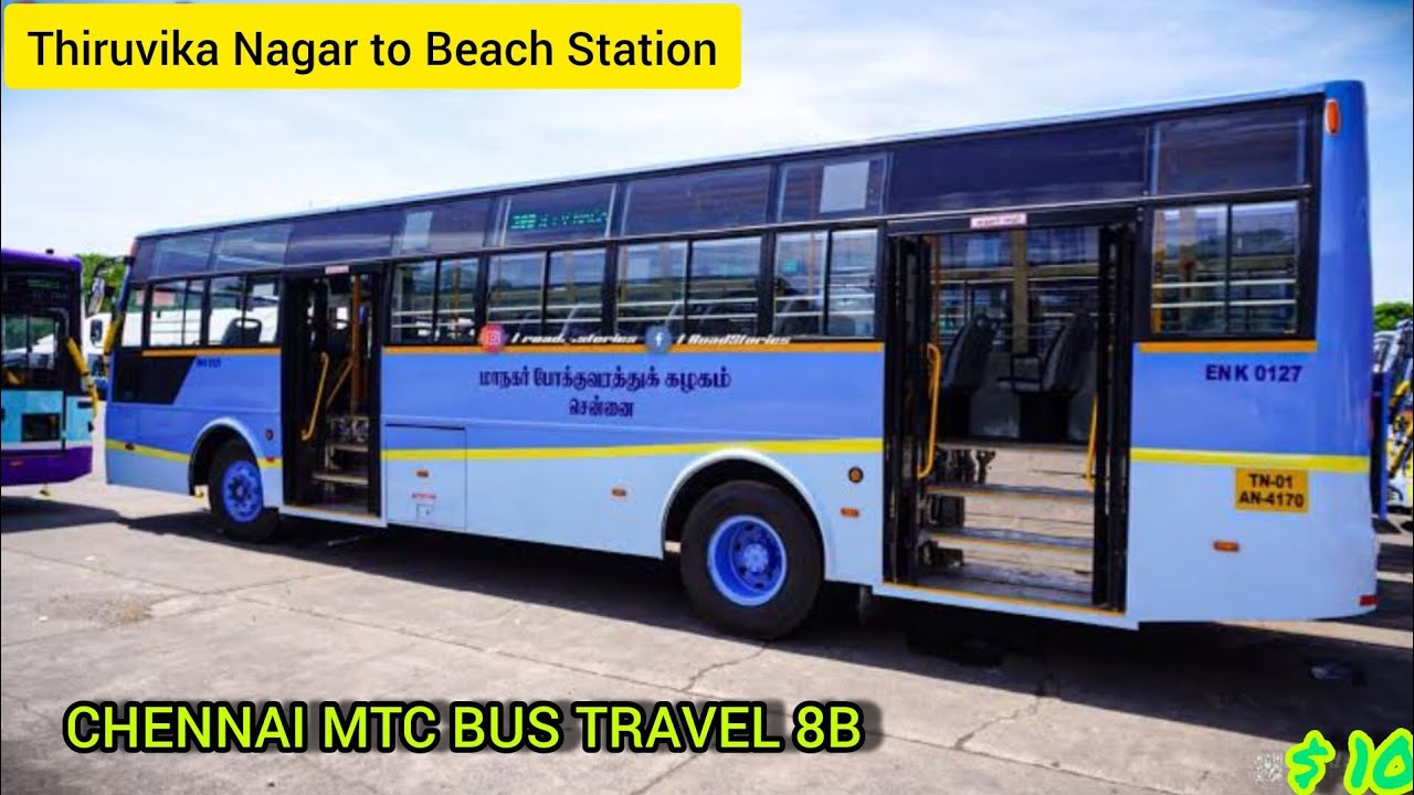 CHENNAI MTC 8B BUS TRAVEL VLOG!!! Thiruvika nagar to Beach Station I ஆதித்யா Vlogs