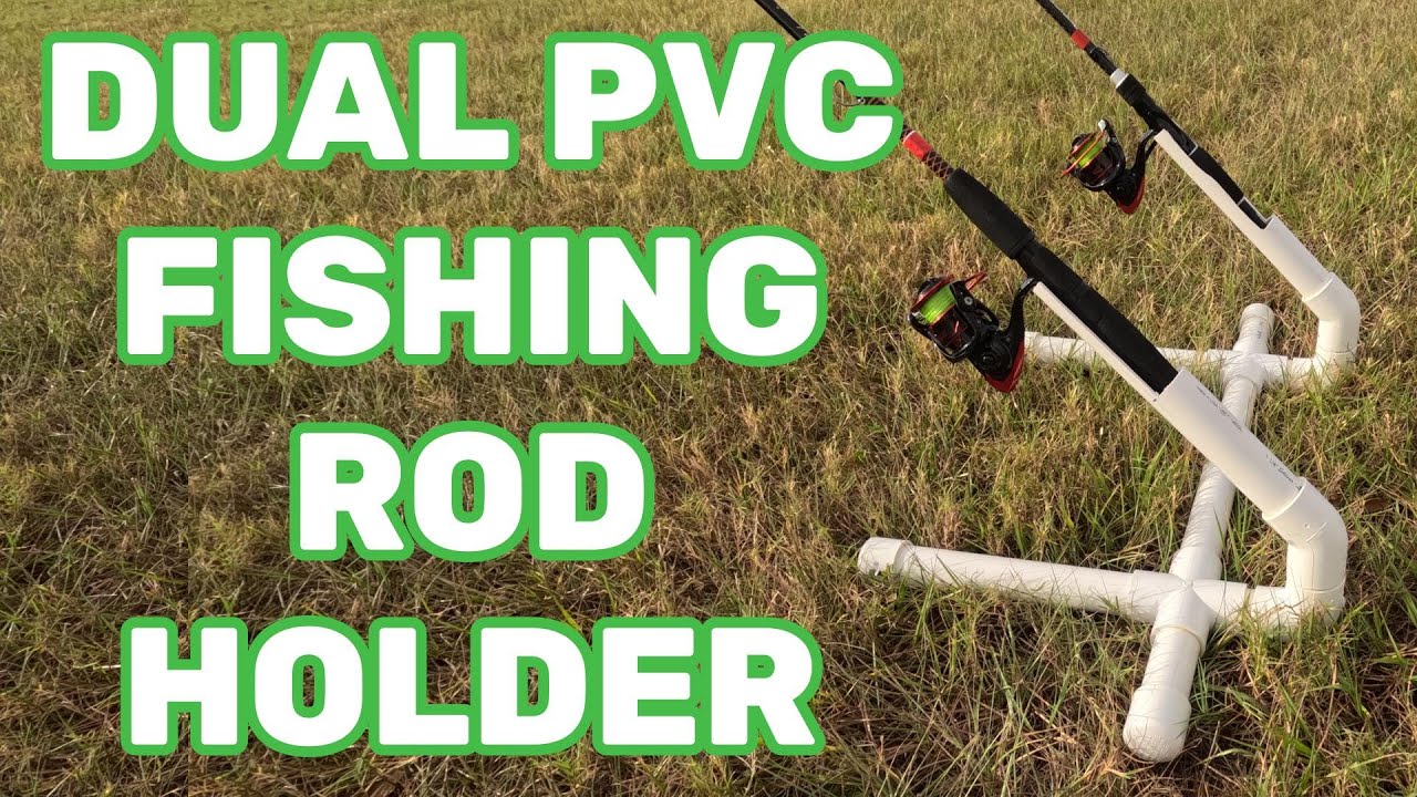 Dual PVC FISHING pole HOLDER: Jerry makes an easy Fishing Rod Holder from PVC!