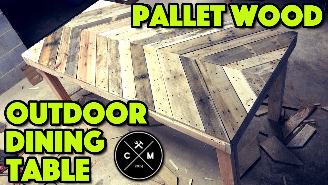 How To Build An Outdoor Dining Table From Pallet Wood DIY | Crafted Workshop