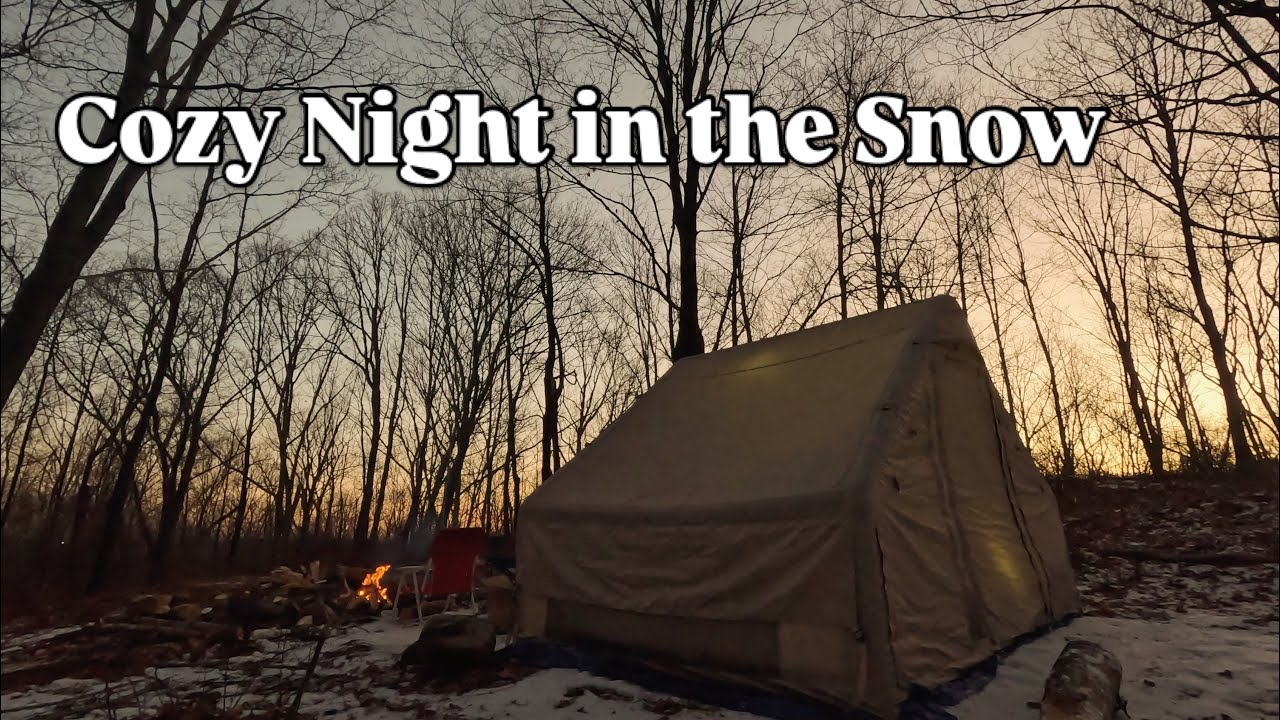 Silent Winter Forest Camping with Kids | ASMR Rasta Pasta Cooking