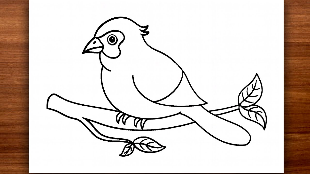 Easy Bird Drawing | Simple Step by Step Bird Sketch | How to Draw a Bird Easily | Easy Drawing