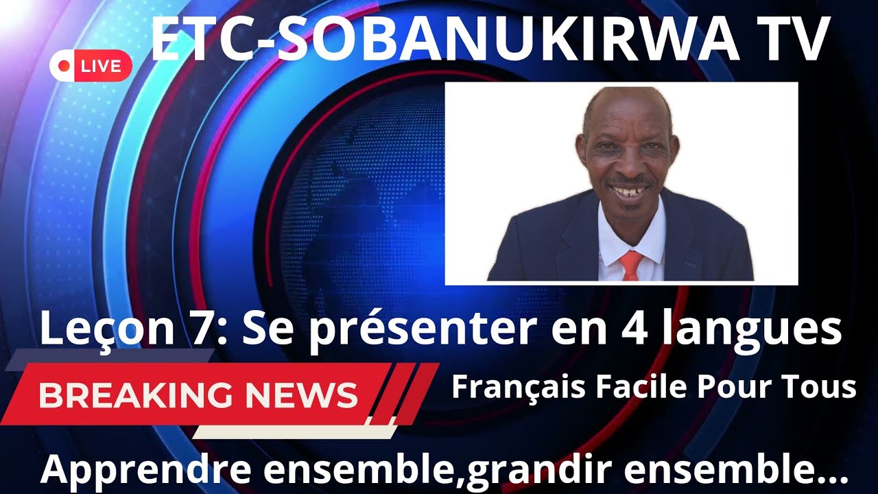 Leçon 7: Se présenter en français.  Mr.Stanis, Français facile Pour Tois